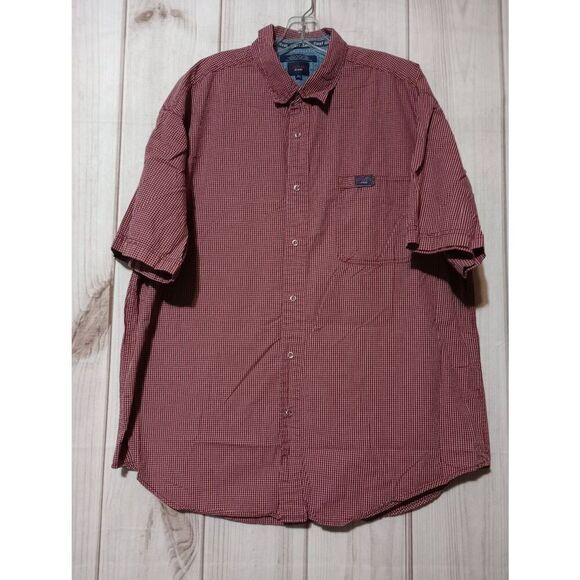 Tommy Shirt Men's Extra Large Red Snap Front Short‎ Sleeve - Picture 1 of 8